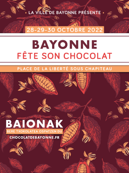 Affiche de la Fête de Bayonne autour du chocolat